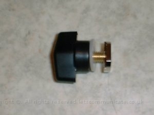 screwmount1.jpg - For the screen I found a better way to mount. Taking the nut that was used for mounting the screen on the included stand and a thumb screw, also from the stand, I was able to create a quick release system. I had to drill out slightly the center hole of the Dashmount bracket in order to fit this but it ended up been highly successful