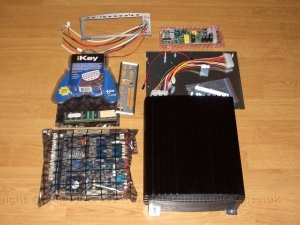 v4kitpreassemble.jpg - The kitt arrives from Cartft.com, the Voom case, M2 PSU & Via MII 12000 been the mian items
