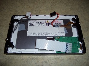 doubledinscreenbuild1.jpg - With the CTF700-H dismantled I placed the touch pannel and the LCD pannel in the frount part of the WRX kit