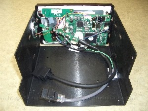 doubledinscreenbuild13.jpg - In the end this is how it looked. Using a number of diffrent items from cables ties, 3m hooks and a bit of silacone ( for the speaker ) and some mother board mounts I finally fitted it all together. I had to make sure no board touched another and that they where supported well. The trailing cables are for the screen connection and the IR / Light sensors