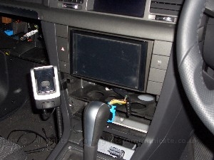 doubledinscreenbuild24.jpg - This was a test fit to see how it would look..... I was quite pleased to say the least. NB always remove the heater pannel first if your installing in to a Vectra - it saves scratches and dents as I found out
