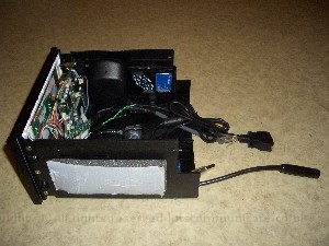 doubledinscreenbuild28.jpg - At last I could fit every thing in. Here you can see ( in no particular order ), two hubs, Silabs FM Radio, the RF remote receiver, my USB GPS with external connection. The pads on the side where packing which came with the Connects2 kit how ever I used them to hold the screen in as there was no real way to fit the WRX kit to the dash