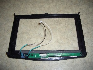 doubledinscreenbuild4.jpg - I then removed the key board, IR and the light sensor from the front bezel of the CTF700-H. The light sensor was held in by hot glue so a hair dryer and a small yank did the job