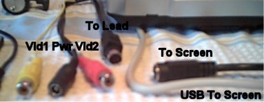 The Leads Going To The Digitalww 7002s - Follow the Vauxhall Vectra Carputer / CarPC Project through the highs and lows. Ideal for those looking at a simular MP3 GPS multimedia system for their car - Carputer project computer in-car Car-Puter car-pc car pc multimedia system mp3 dvd vcd svcd video games sound xenarc 700ts 7 inch touchscreen mini itx case winamp talisman invertor inverter usb ups welcome wireless LAN network VIA eden C3